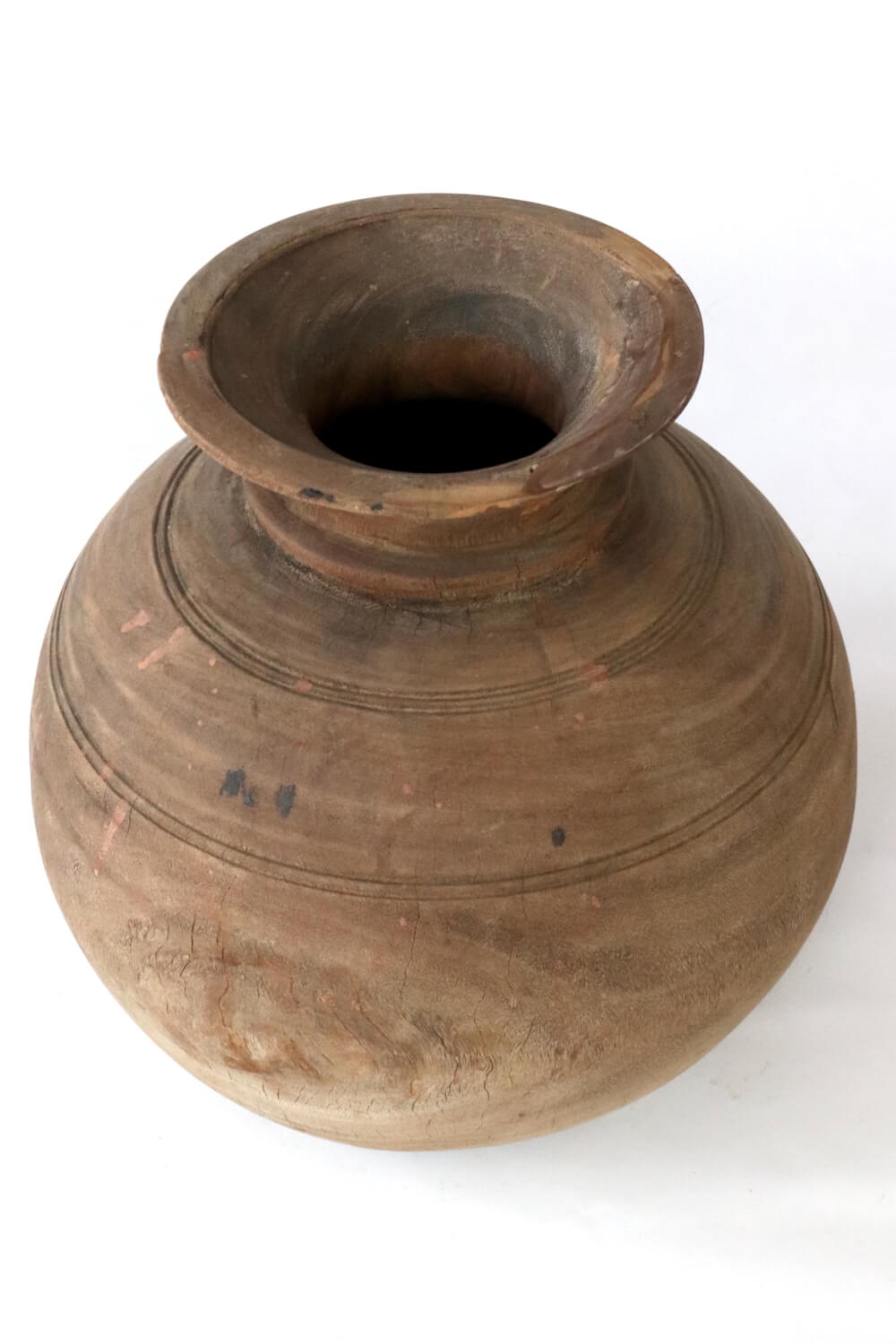 Wooden neck pot Nepal, 29xø30