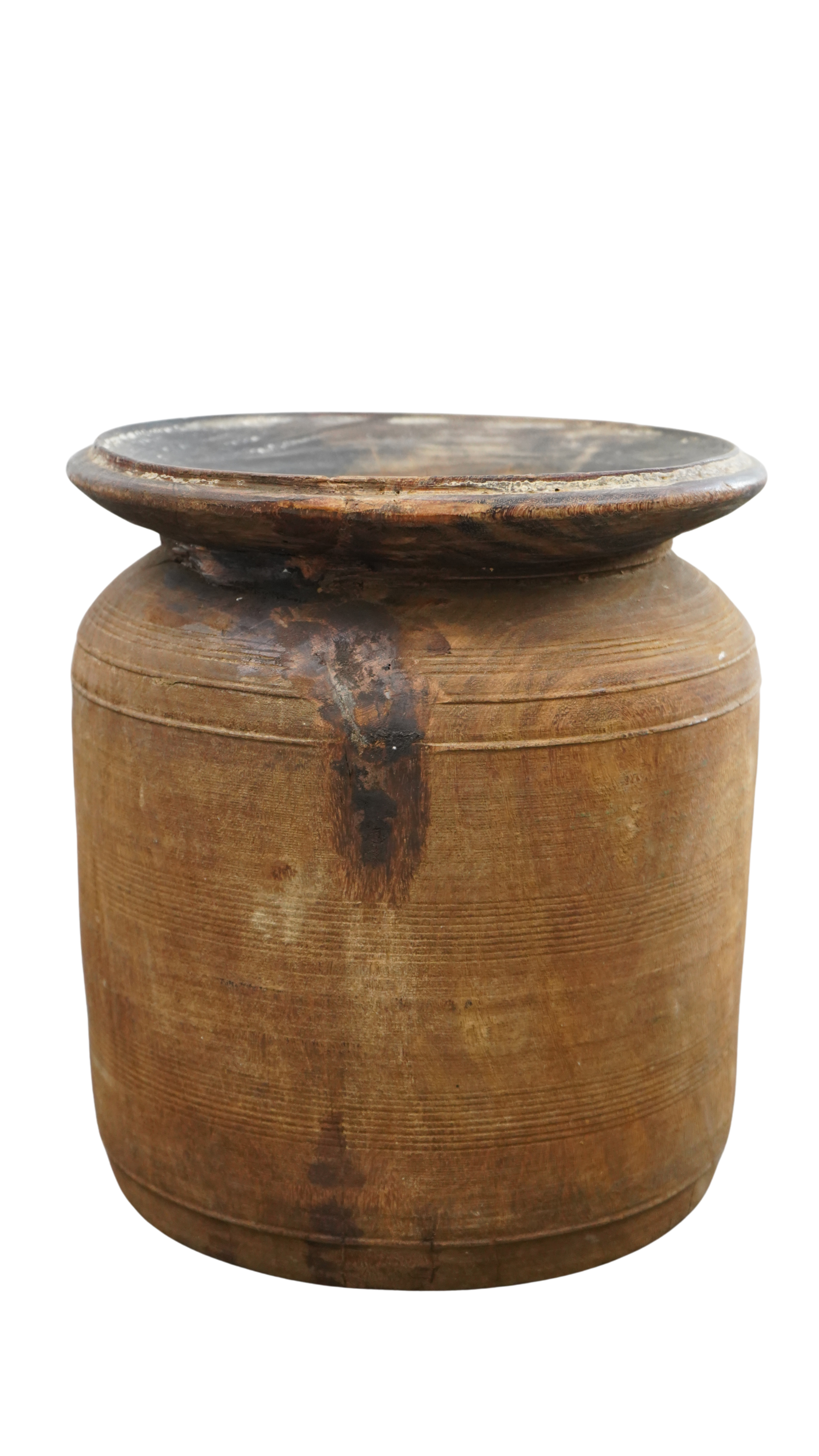 Holzpott mit einzigartiger Patina
