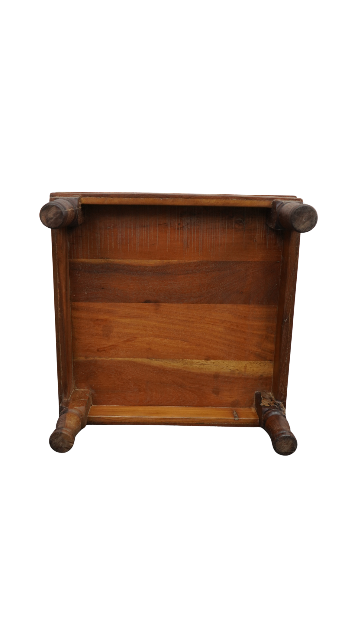 Massivholz Couchtisch mit gedrechselten Beinen – rustikales Vintage Design