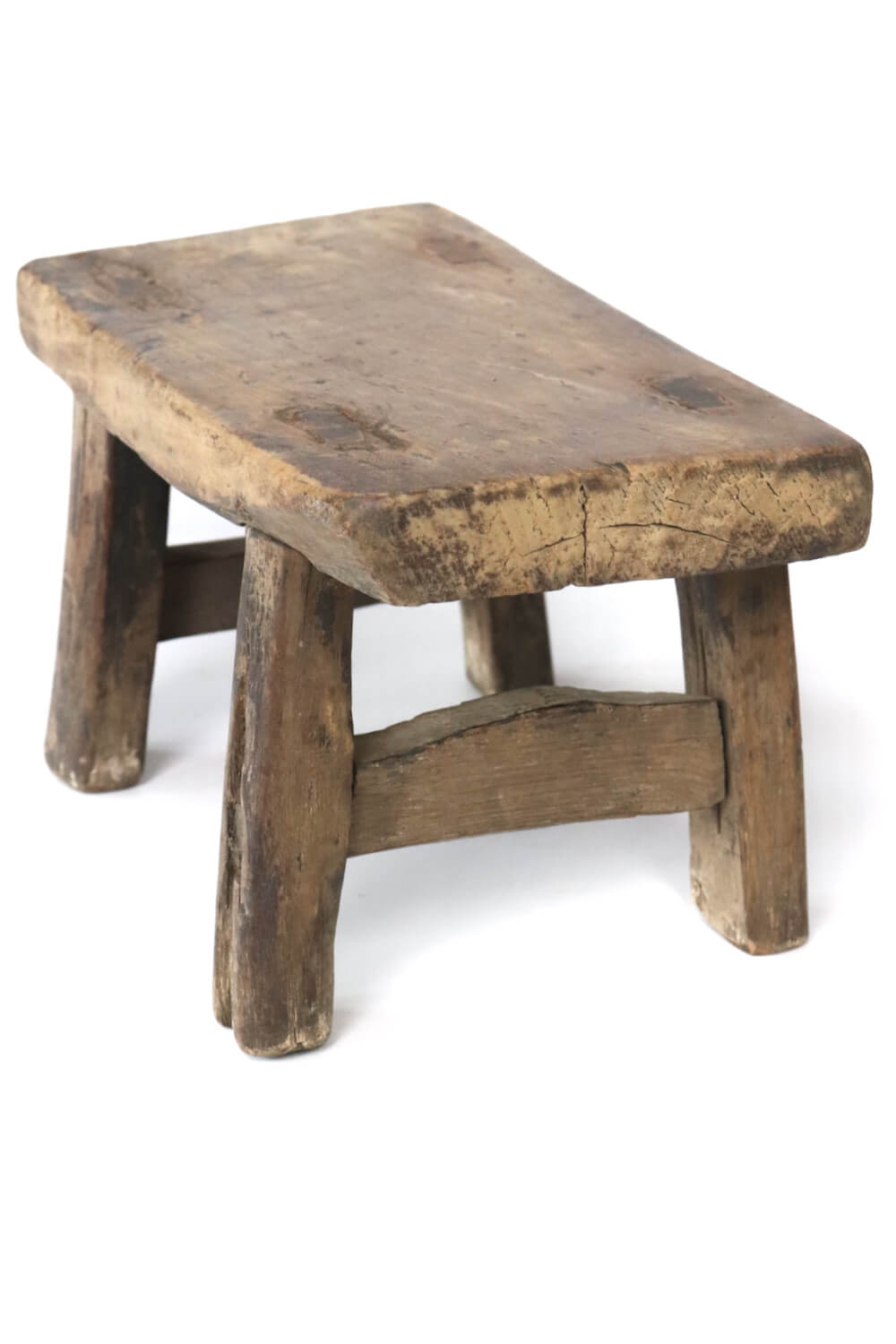 Wooden stool antique rustic