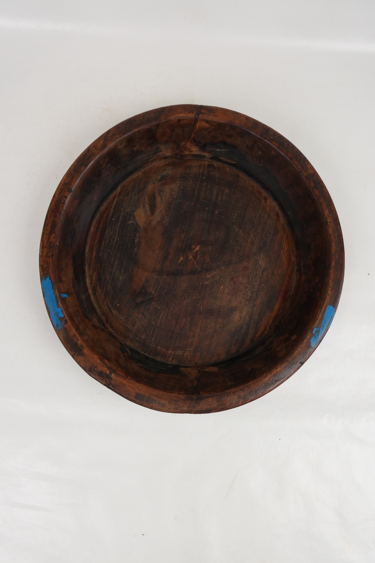 flache rustikale Holzschale groß, Ø 44 cm