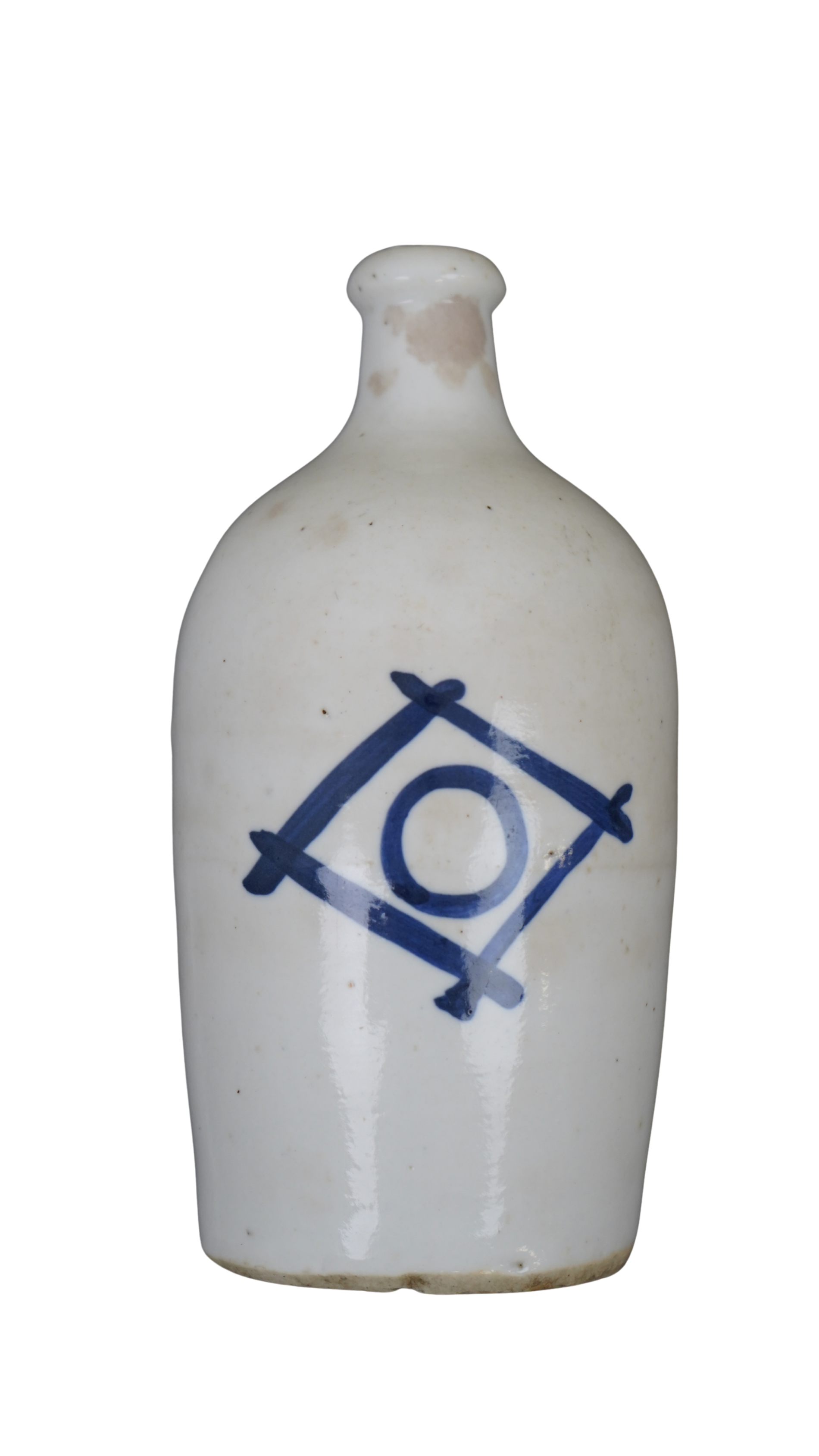 Japanische Sakeflasche Tokkuri blau-weiß