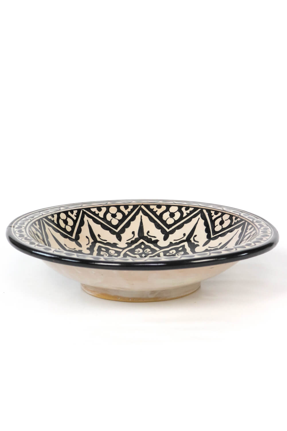 Keramik Schale mit schwarzem Ornamenten ø35 cm 