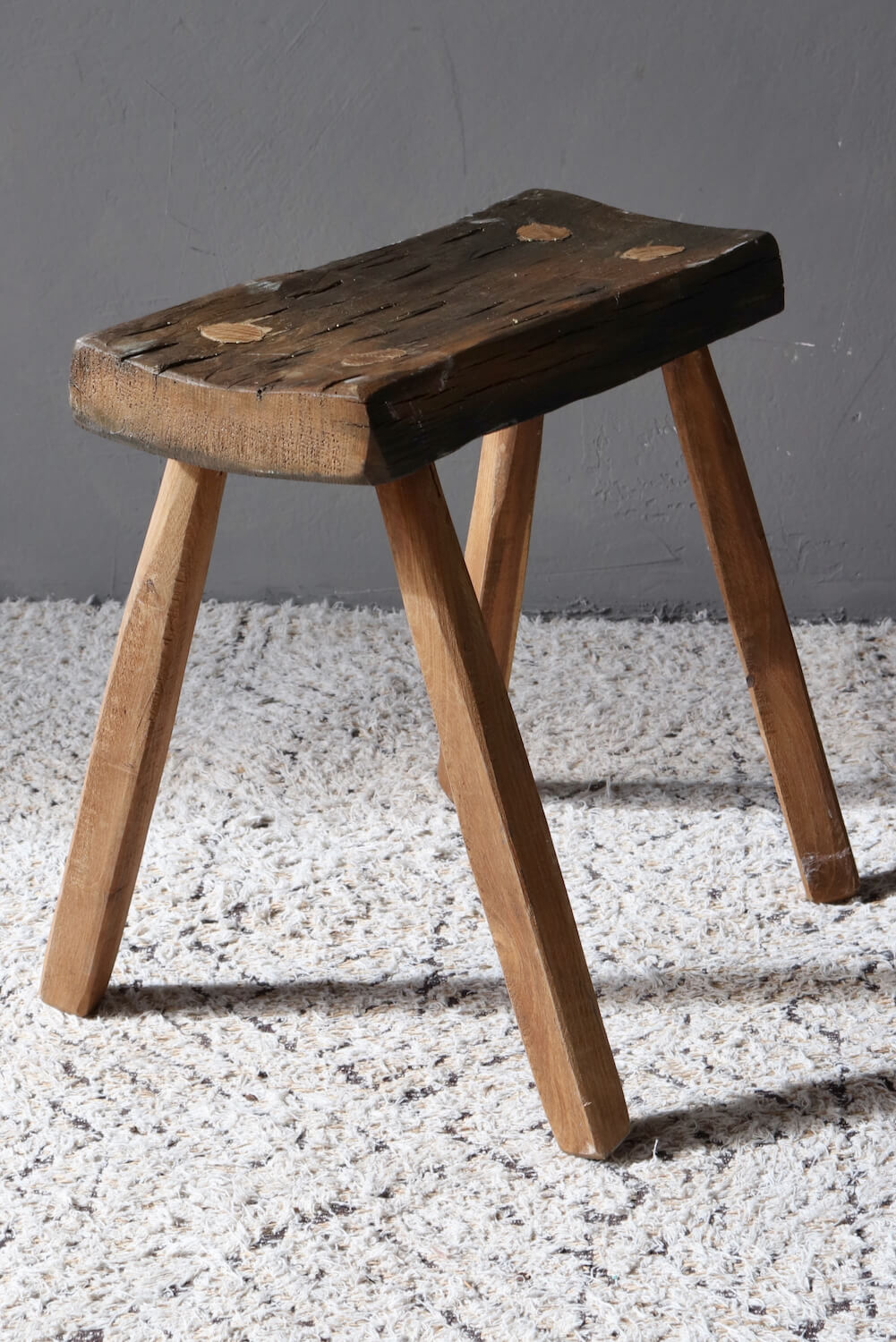 Rustic wooden stool 