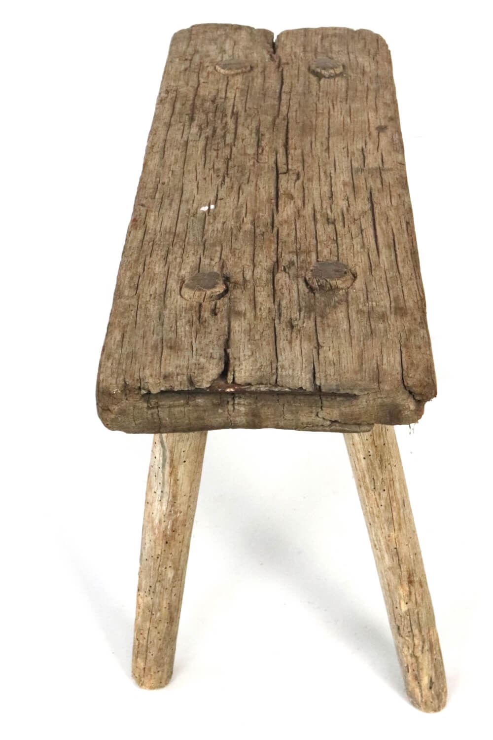 Old rustic farmers stool