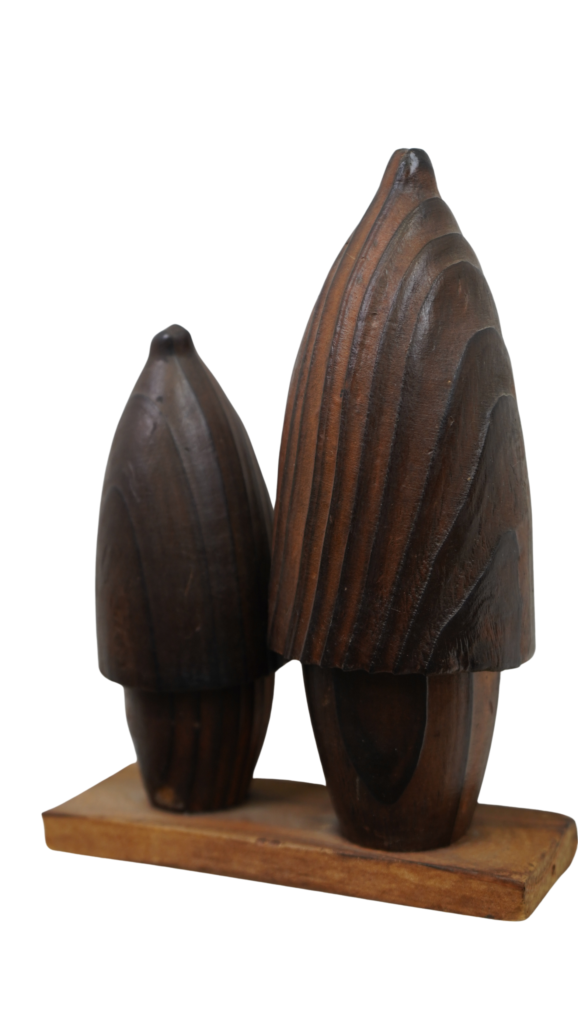 „Stille Verbundenheit“ – Skulpturales Holzfiguren-Duo im japanischen Stil