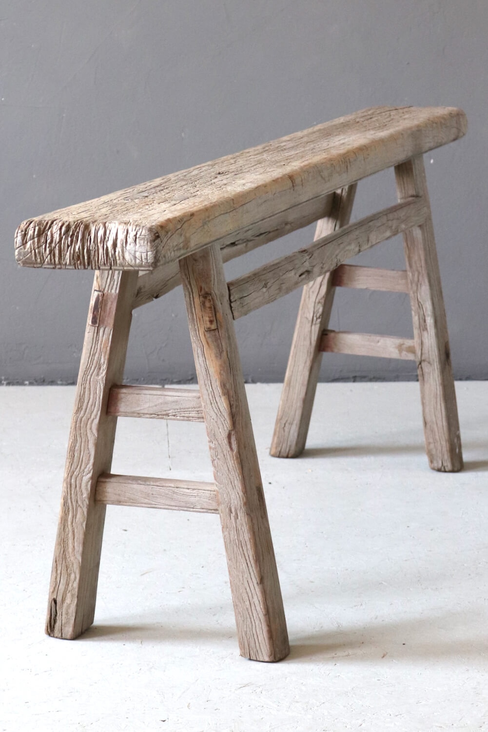 Old handmade wooden bench 130 cm