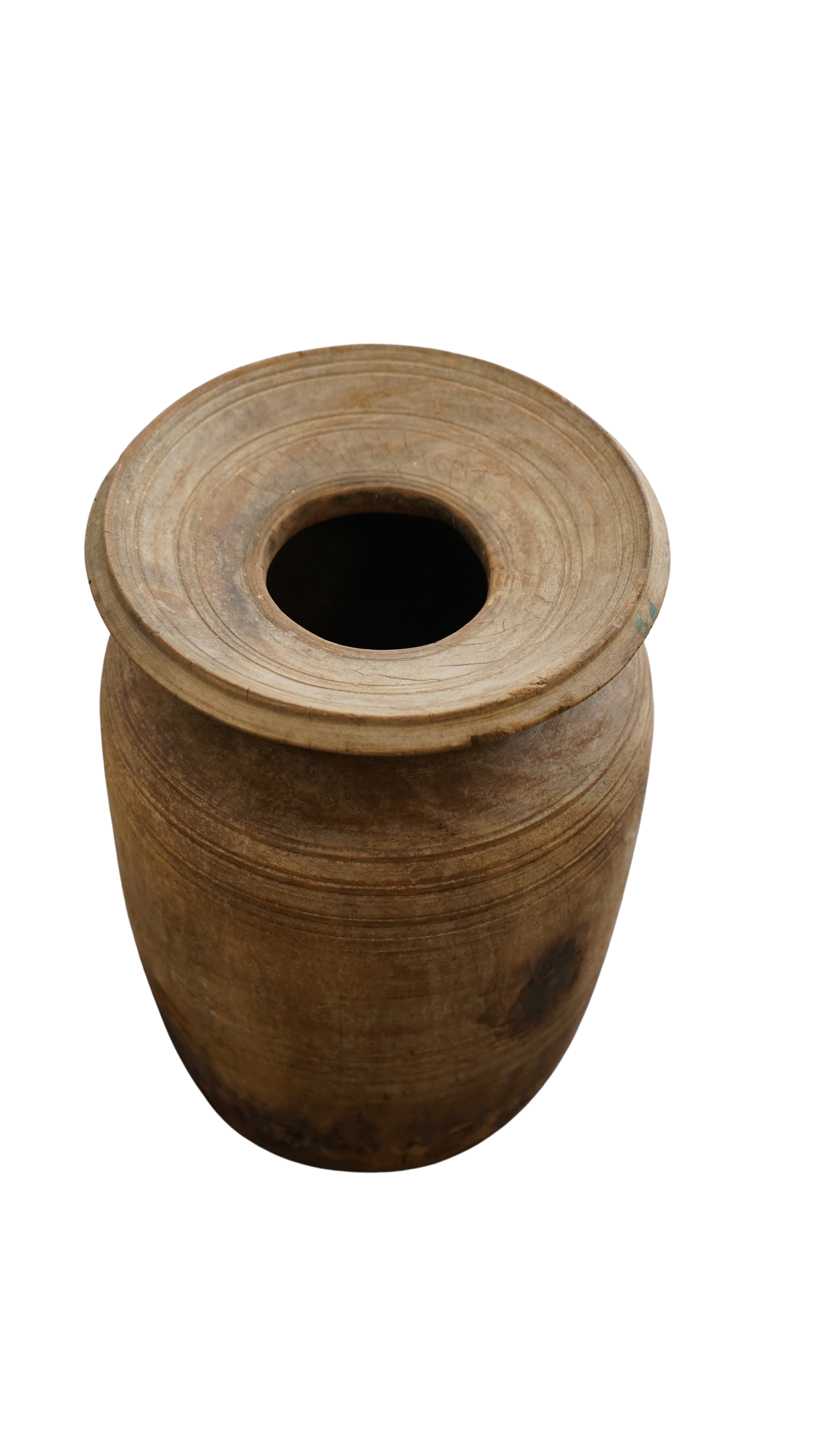 hohe Holzvase - derbes Holz