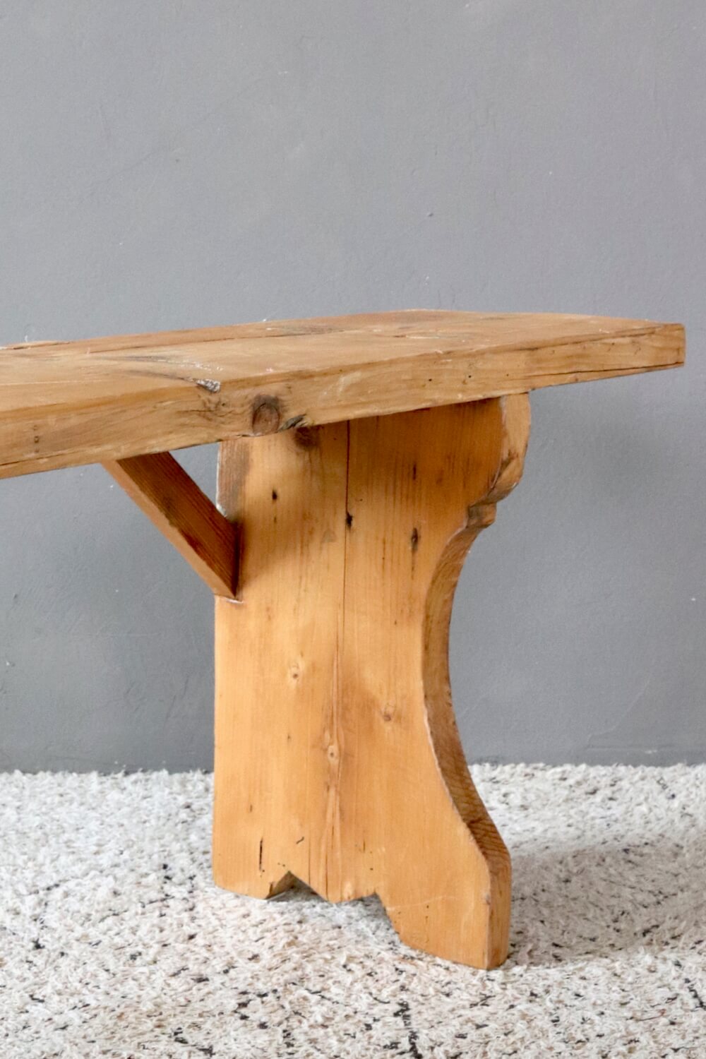 Old wooden farmhouse bench 120 cm