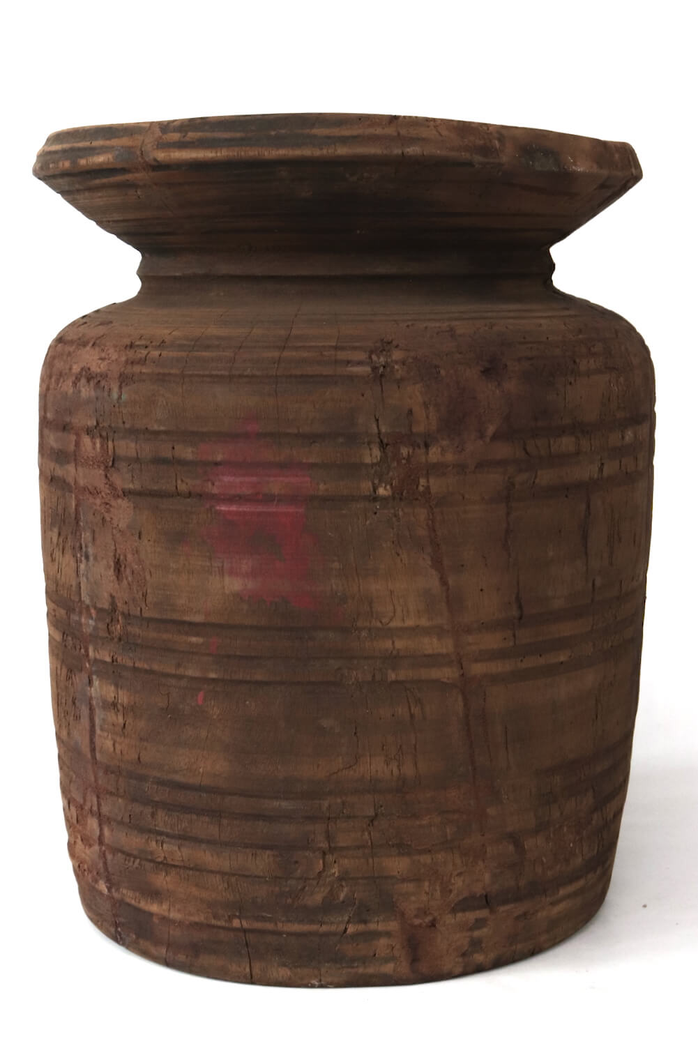 Antique rustic wooden vase 35xø27