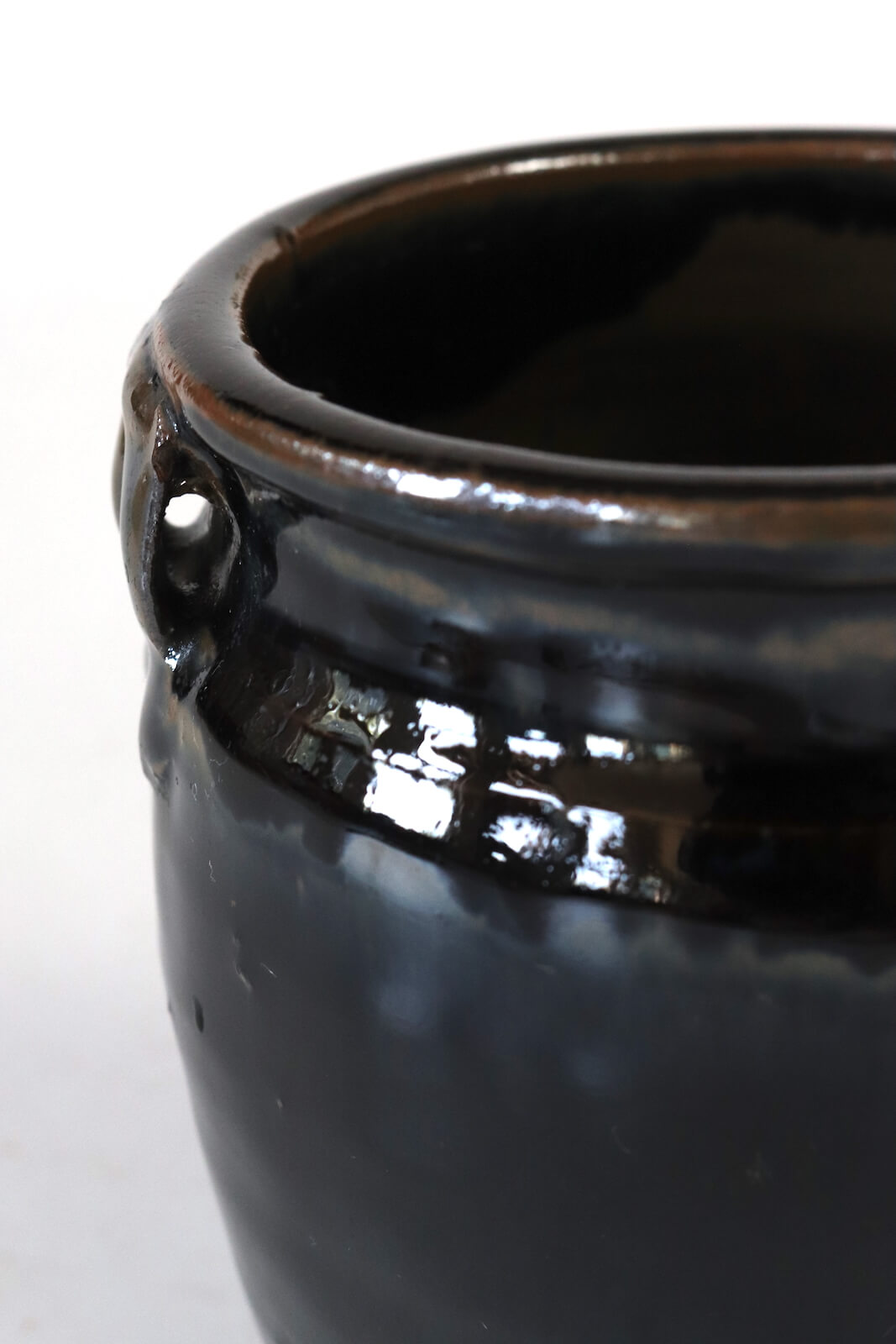 Flowerpot ceramic antique black, 15xø13 Flowerpot ceramic antique black, 15xø13