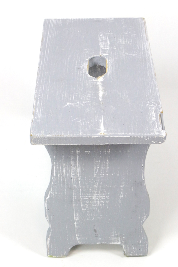 Holzschemel grau Shabby Chic Holzschemel grau Shabby Chic