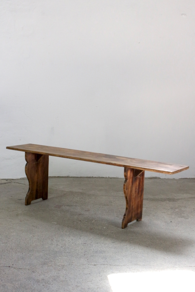 alte holzbank braun, vintage wooden bench, bank holz antik Bauernbank Vintage braun, 150 cm
