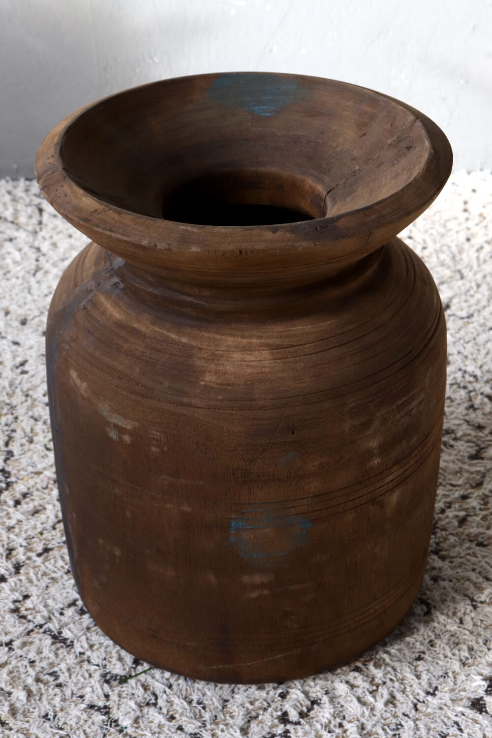 Wooden pot Nepal, 37xø28