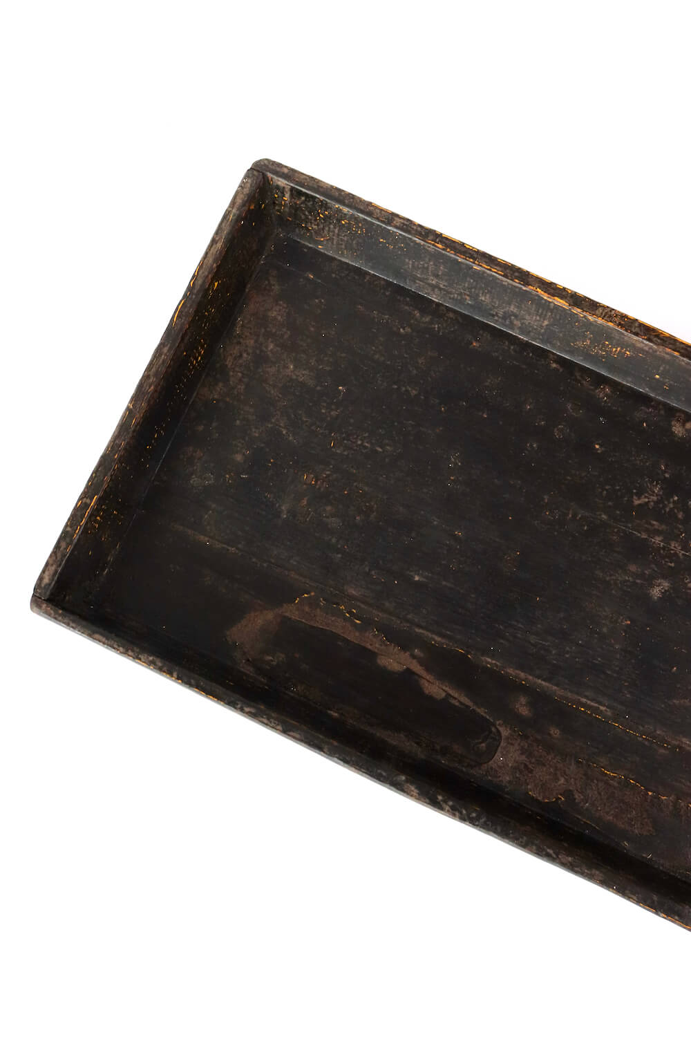 Dunkles Tablett aus Holz antik, China 72x34