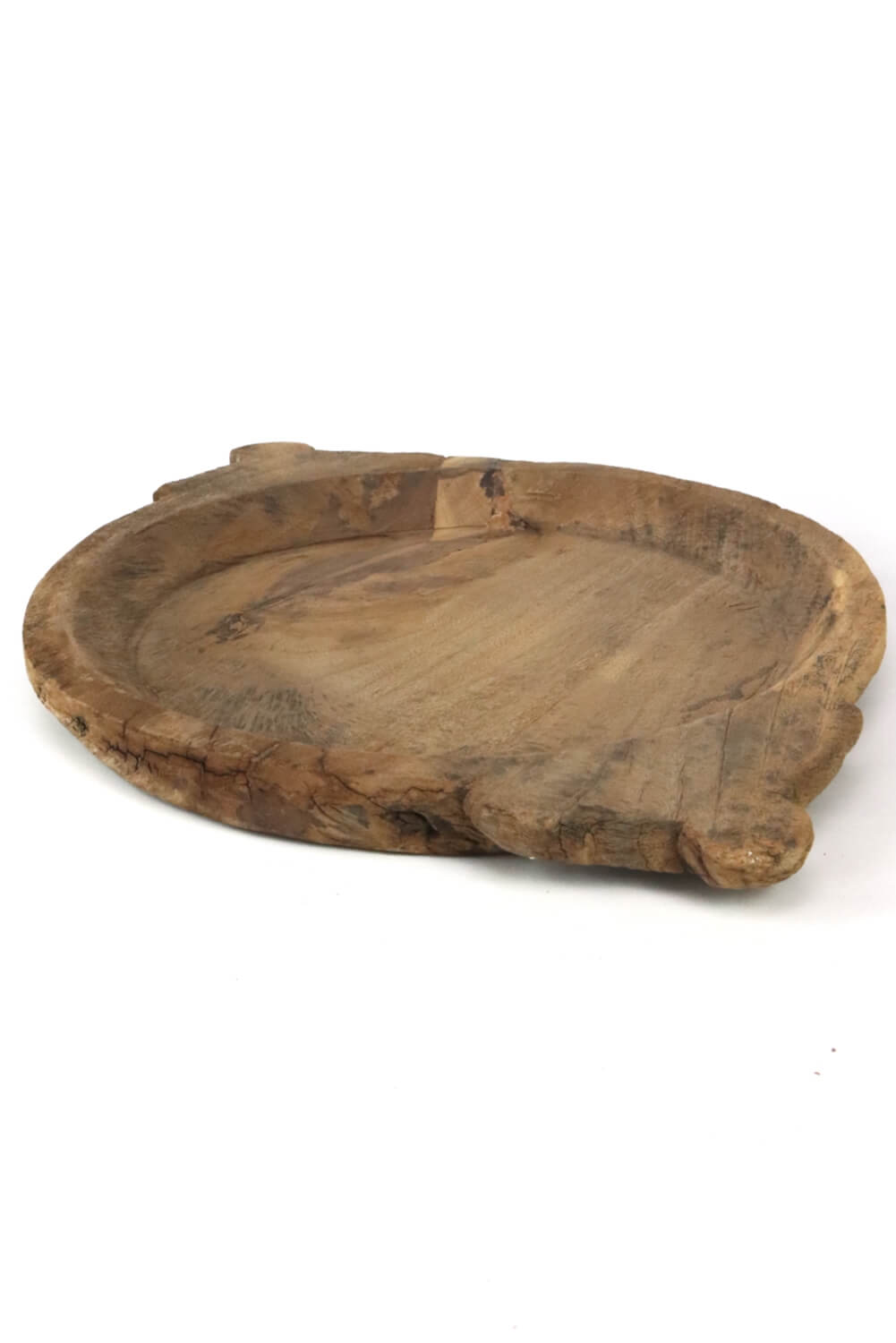 Massive alte  Holzschale mit Ohren Indien 51x38