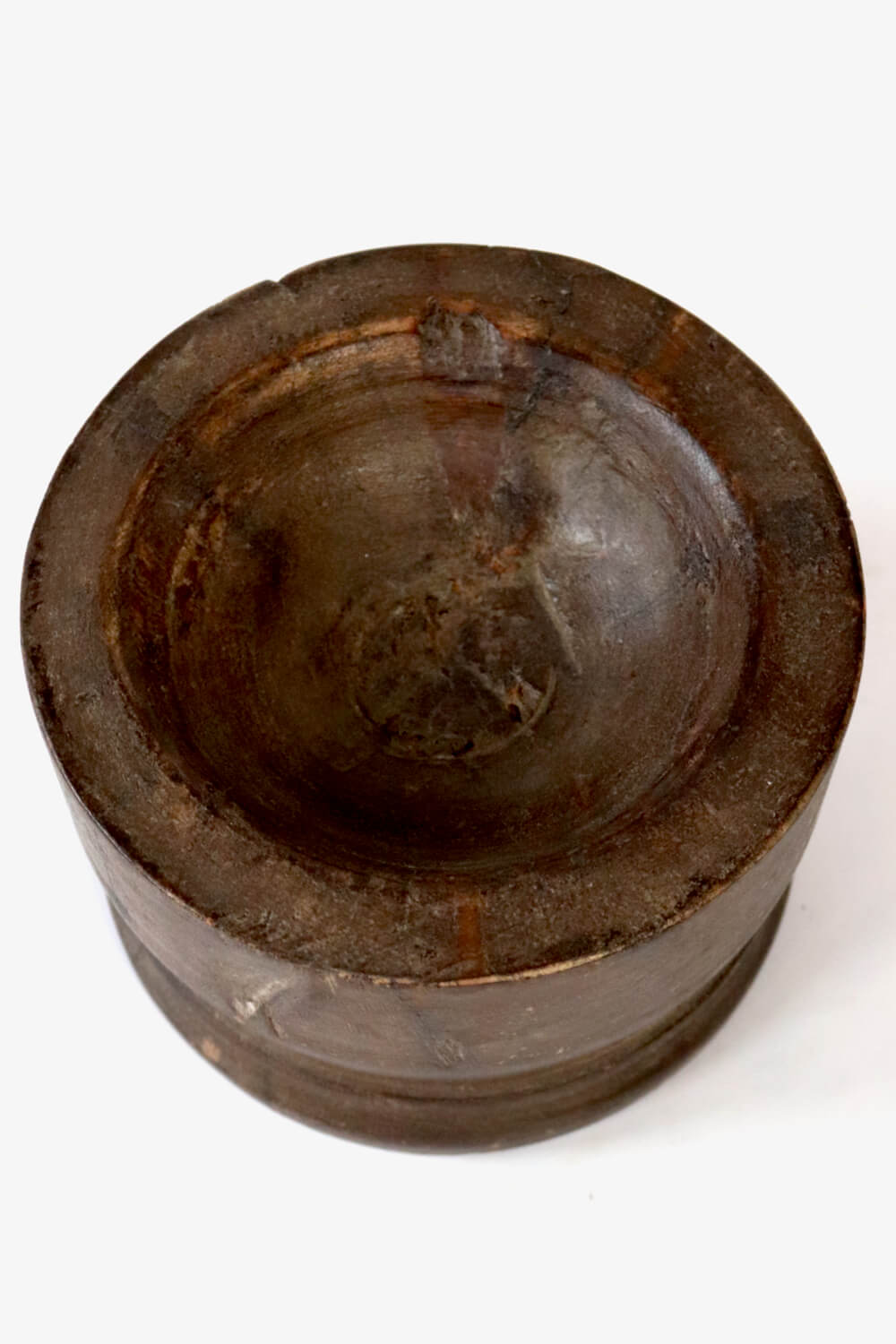 antique wooden mortar