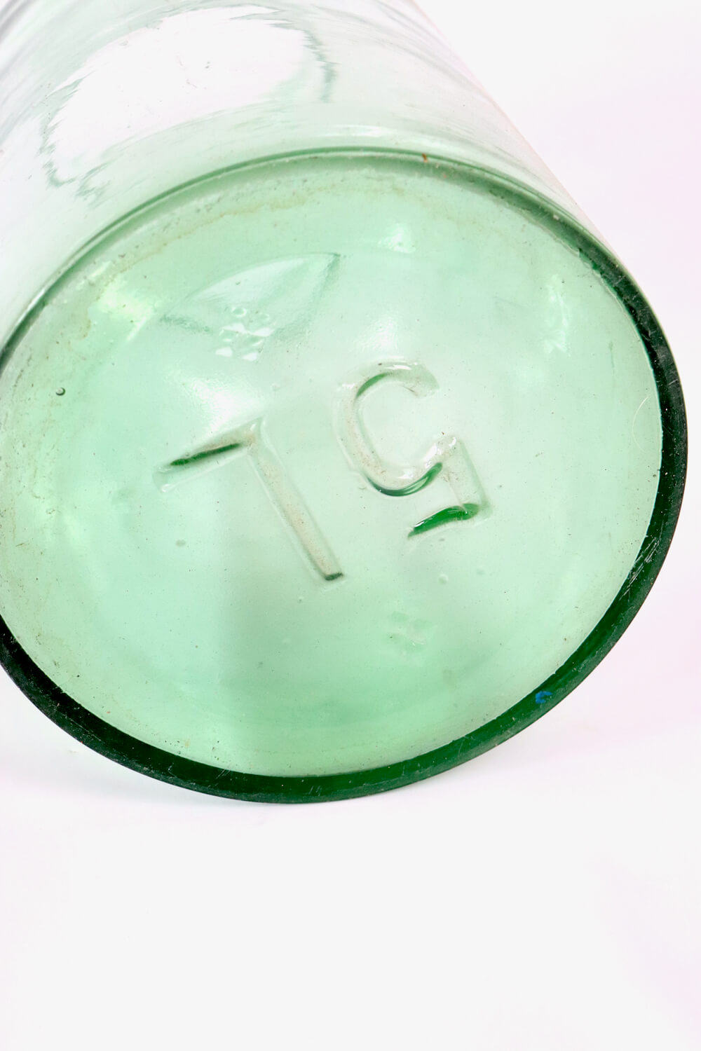 Altes Weckglas mundgeblasen 5 L grün