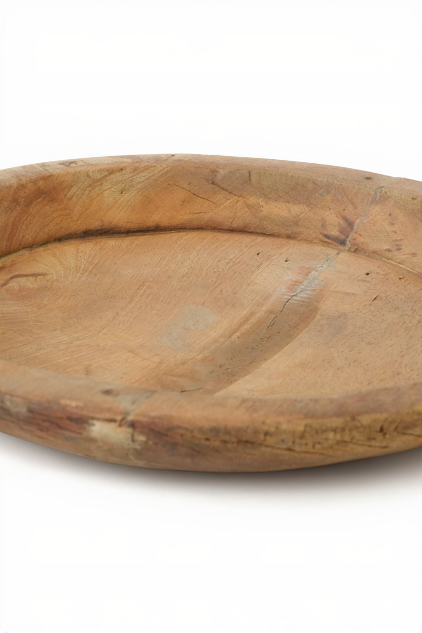 Große Holzschale mit Ohren Indien Ø 42 cm