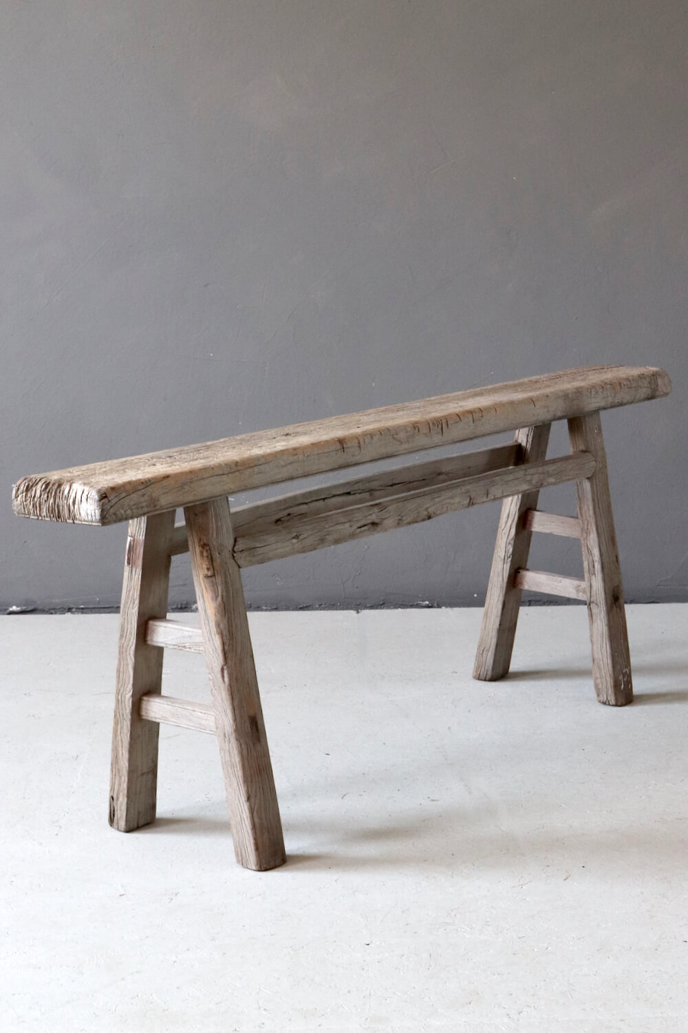 Old handmade wooden bench 130 cm