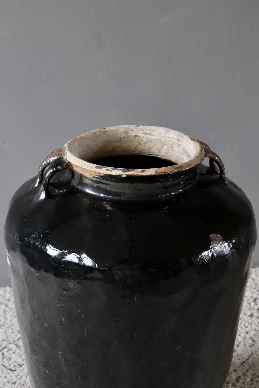 Large antique urn black