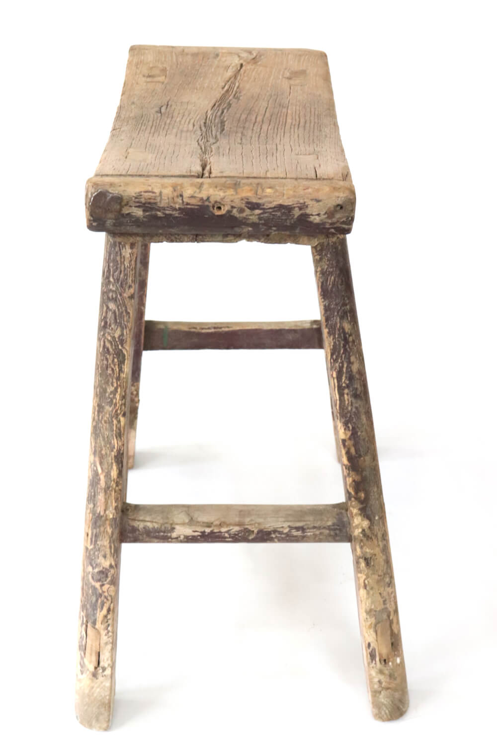 Holzhocker antik Wabi Sabi