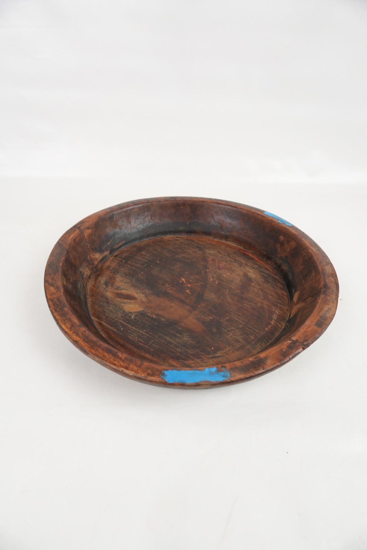 flache rustikale Holzschale groß, Ø 44 cm