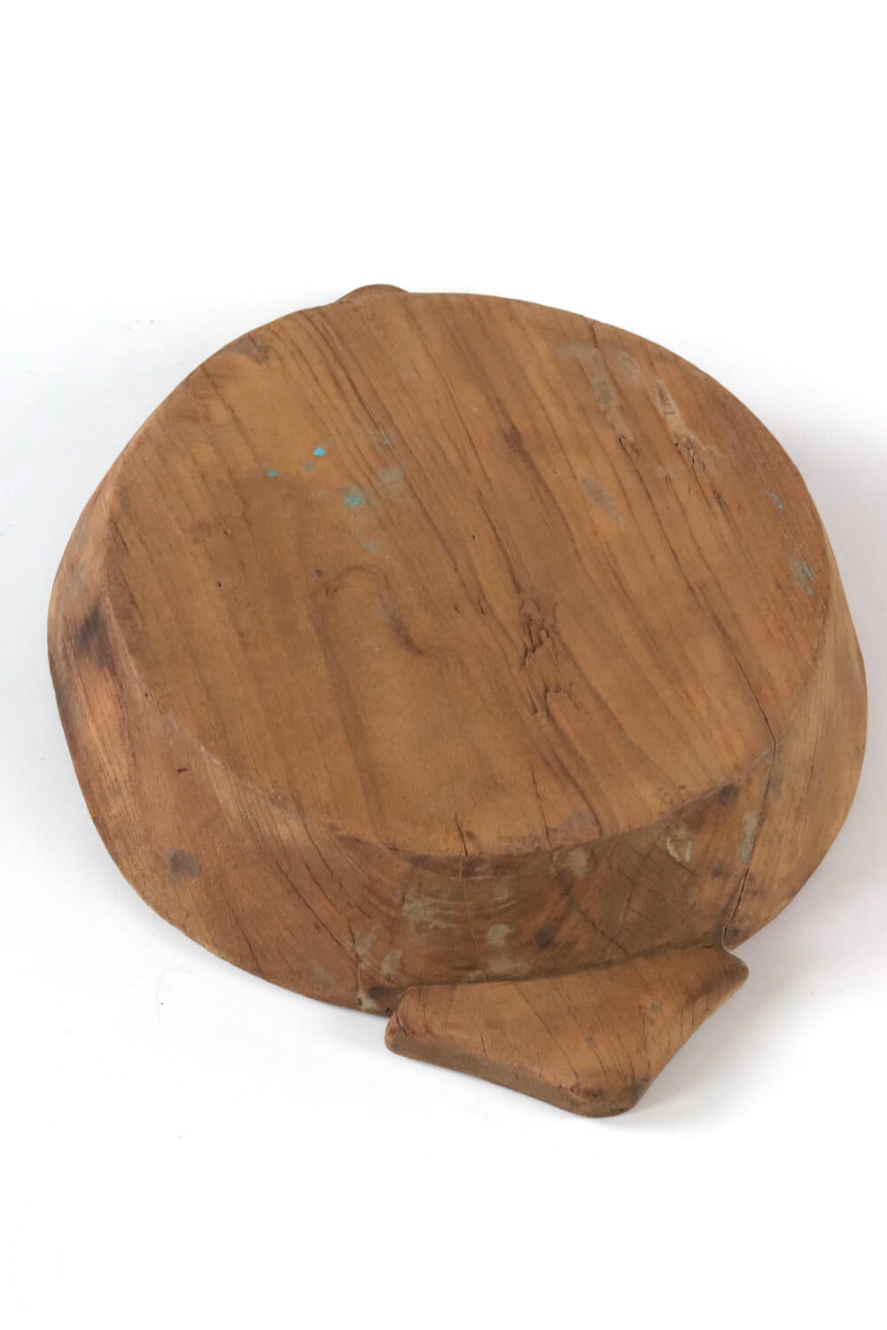 Alte Holzschale mit Griffen Indien Ø 33 cm 