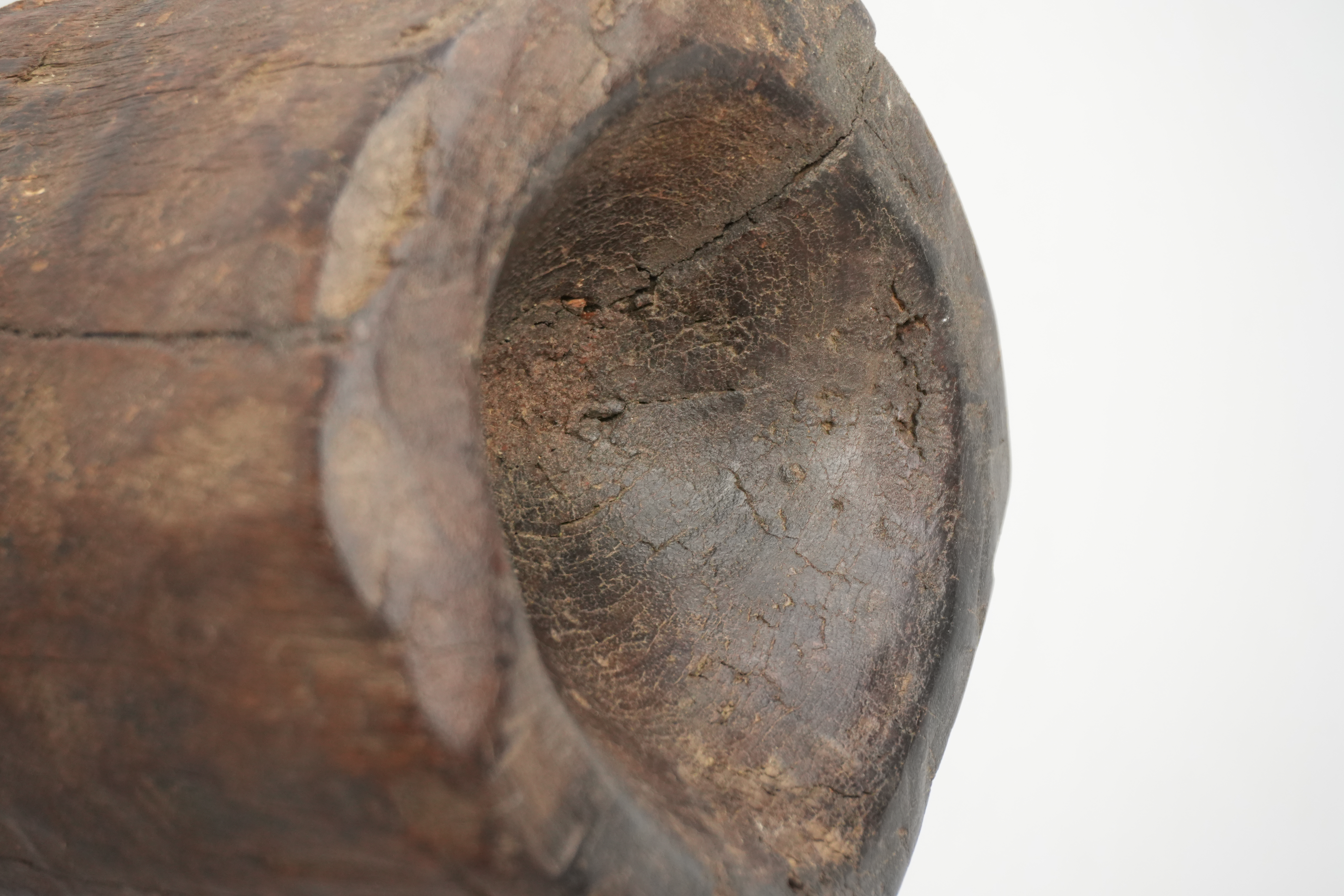 Holz-Mörser aus Indien antik