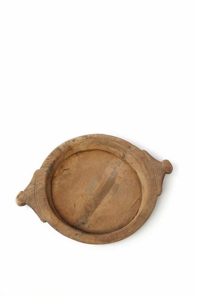 Große Holzschale mit Ohren Indien Ø 42 cm