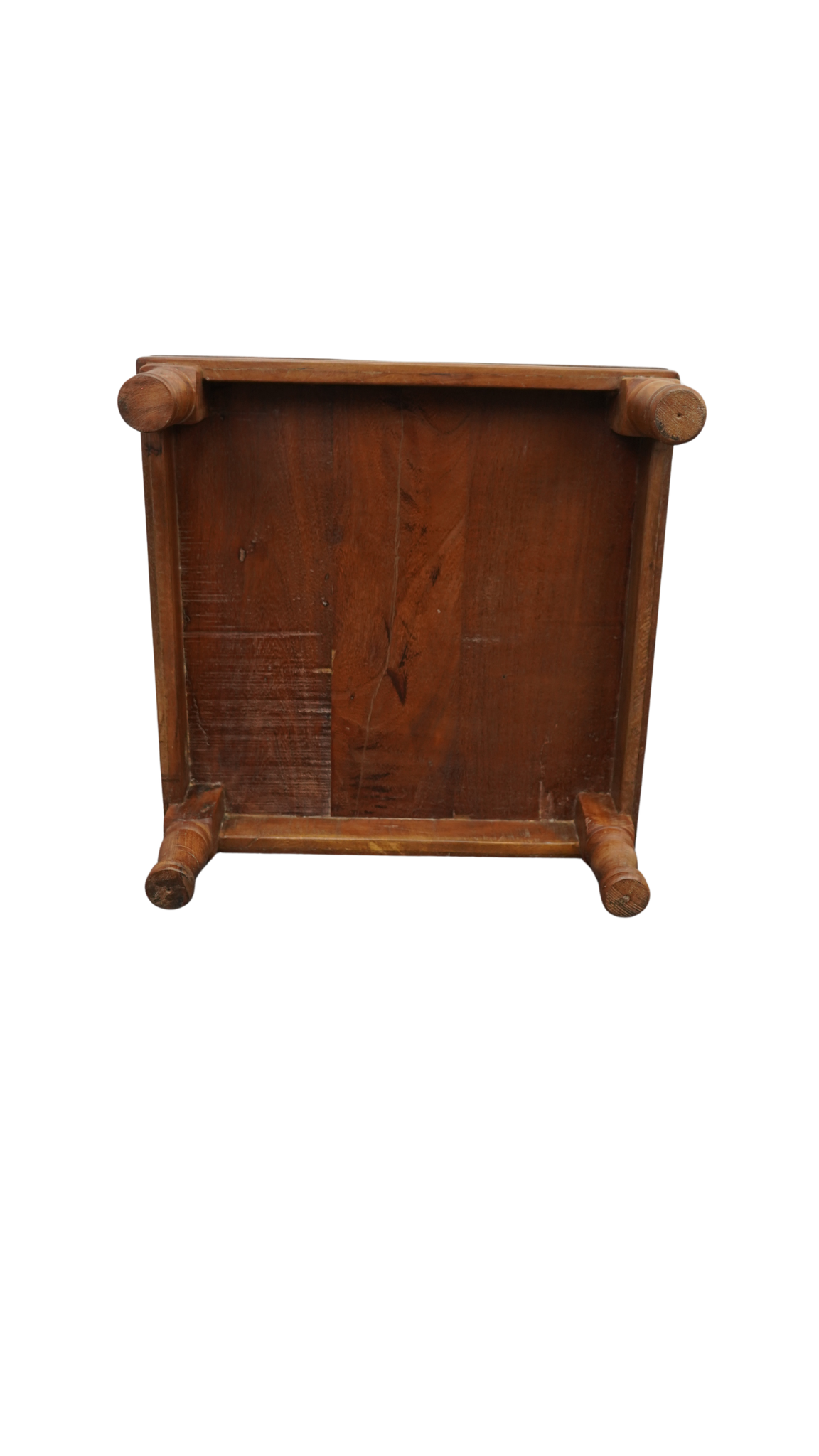Massivholz Couchtisch mit gedrechselten Beinen – rustikales Vintage Design