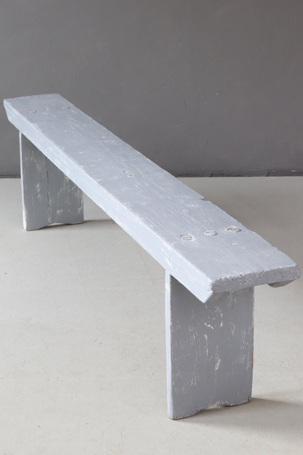 Ancient grey farmhouse bench, 200 cm