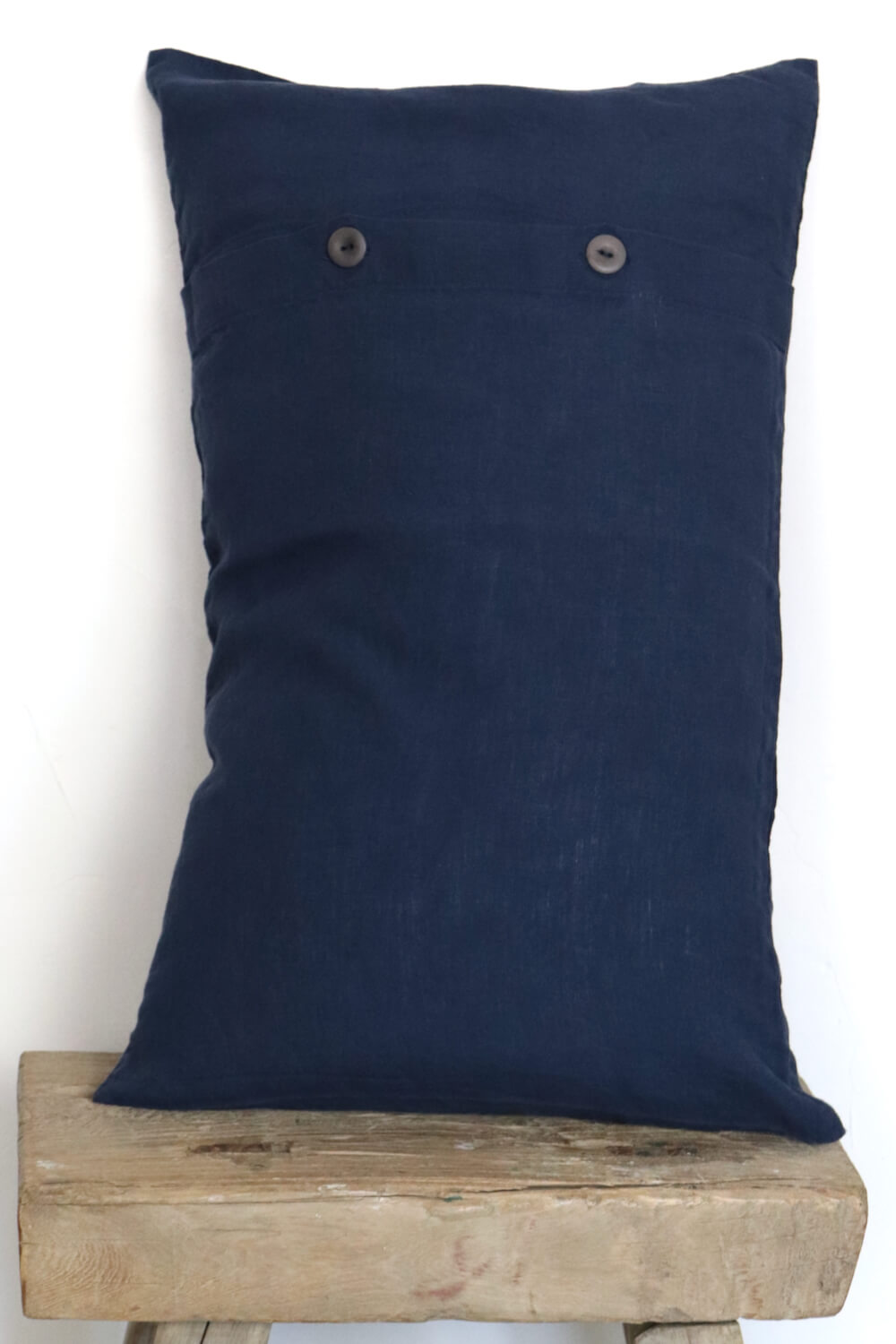 Linen cushion cover navy blue 30x50 