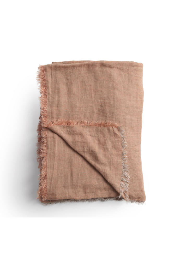 Linen curtain light pink