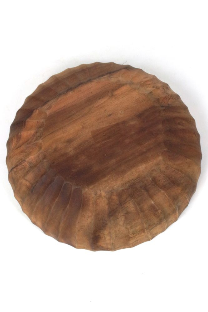 Holzschale Teakholz handgeschnitzt, ø30 cm Holzschale Teakholz handgeschnitzt, ø30 cm