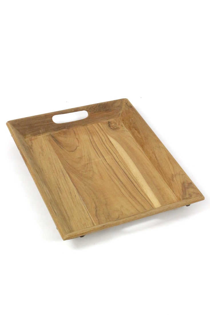 back Holztablett eckig natur, 40x35 cm