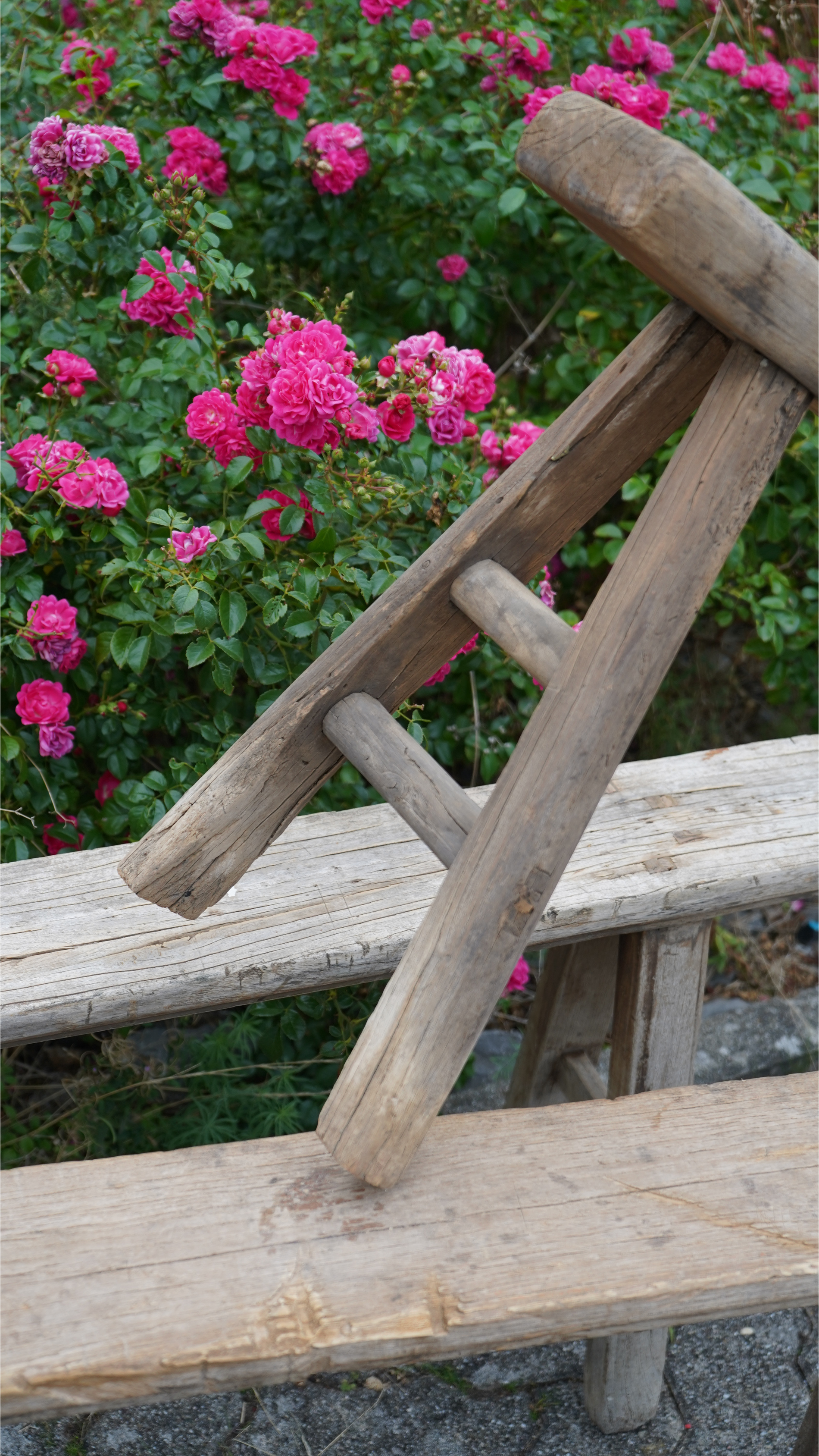 Alte chinesische Holzbank 120 cm