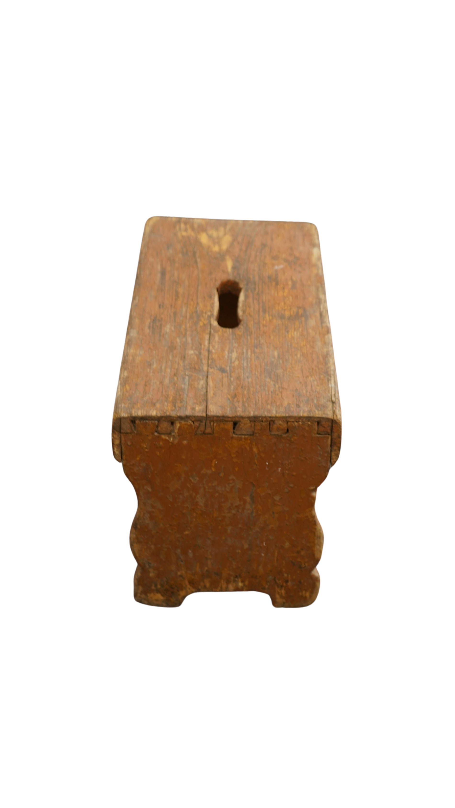 antiker Bauernschemel braun