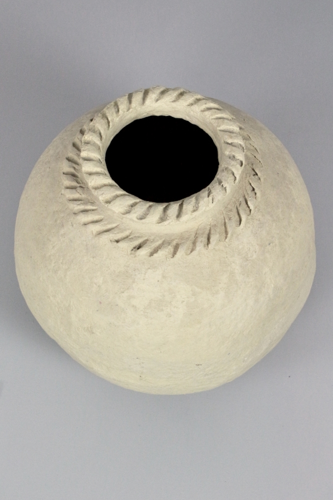 back Große Pappmaschee Vase, 44xø37