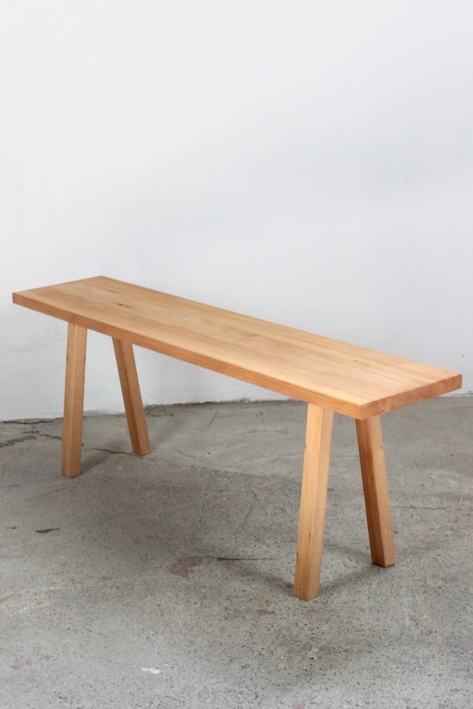 handmade wooden bench made of old wood Bank aus altem Naturholz, 130 cm