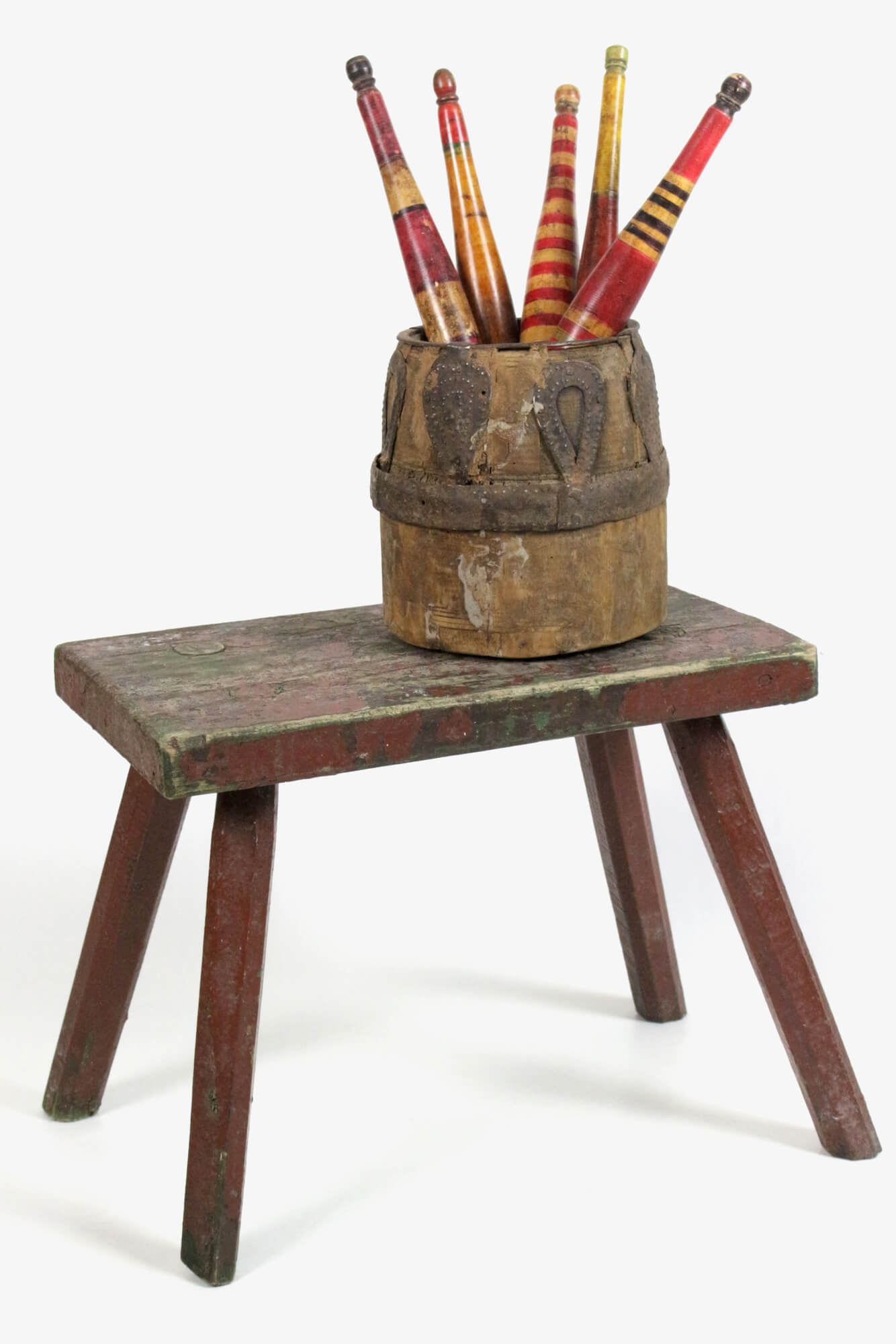 Antiker Hocker rustikal Antiker Hocker rustikal