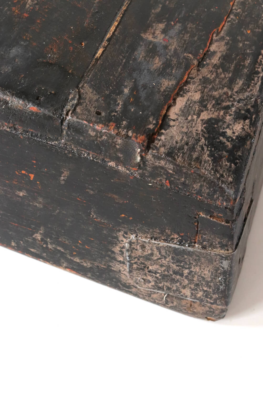 Tablett aus Holz schwarz  antik, 69x37