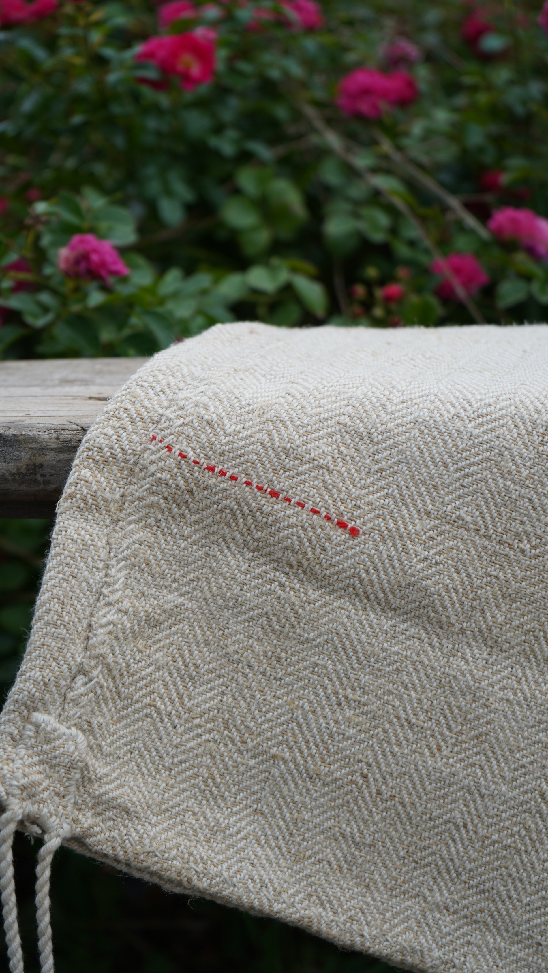 Mehlsack handgewebt - grobgestrickt