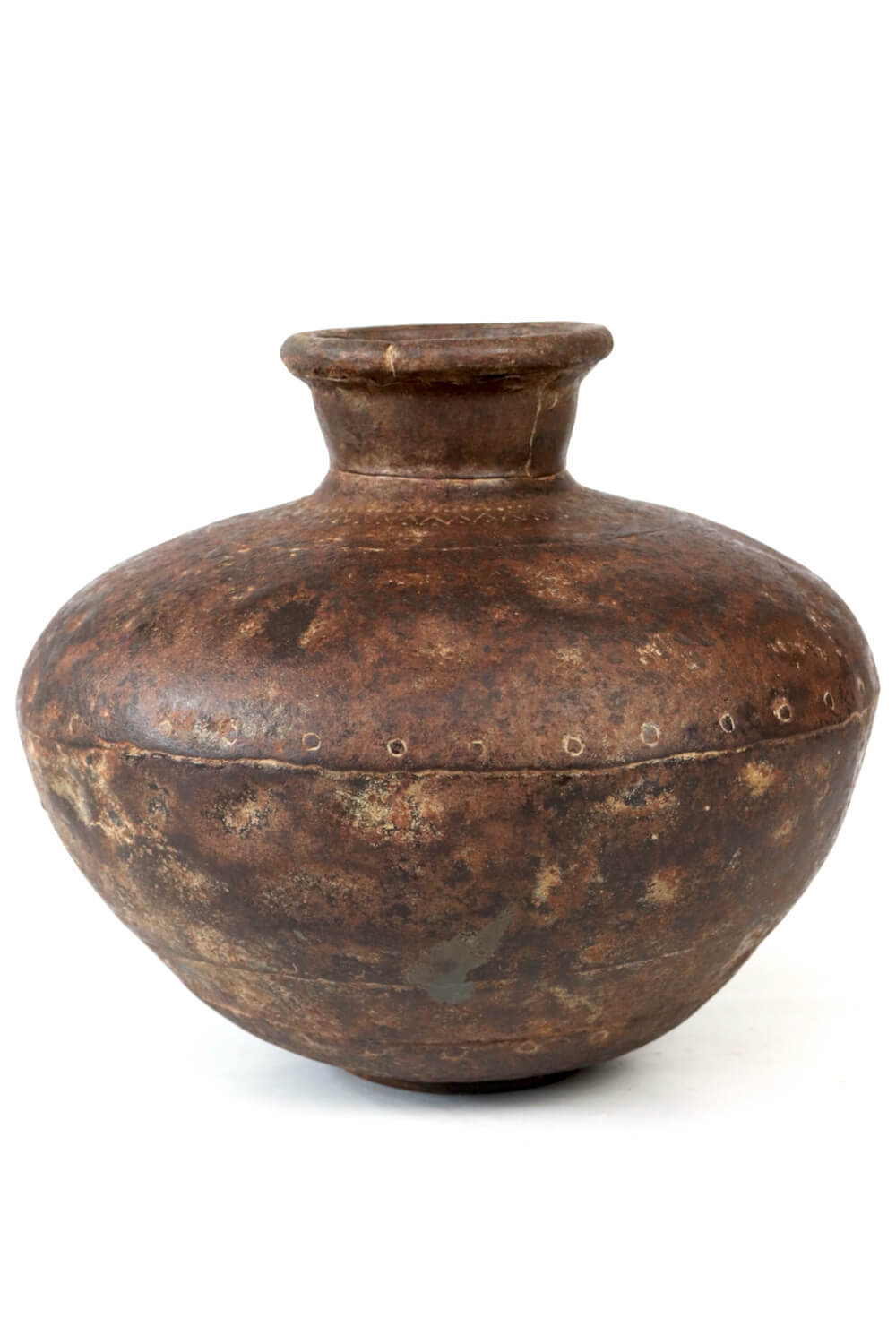 Antique metal jar from India