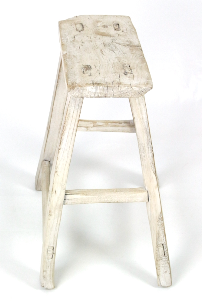 holzhocker antik china weiß, hocker china weiß gewachst, Hocker China antik weiß, chinese wooden stool waxed white Hocker China antik weiß
