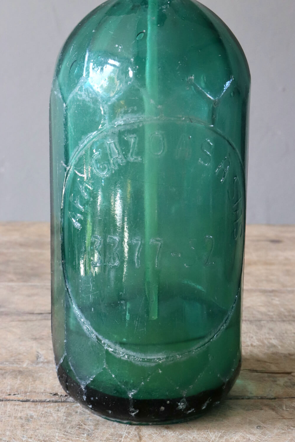 Soda Flasche antik grün
