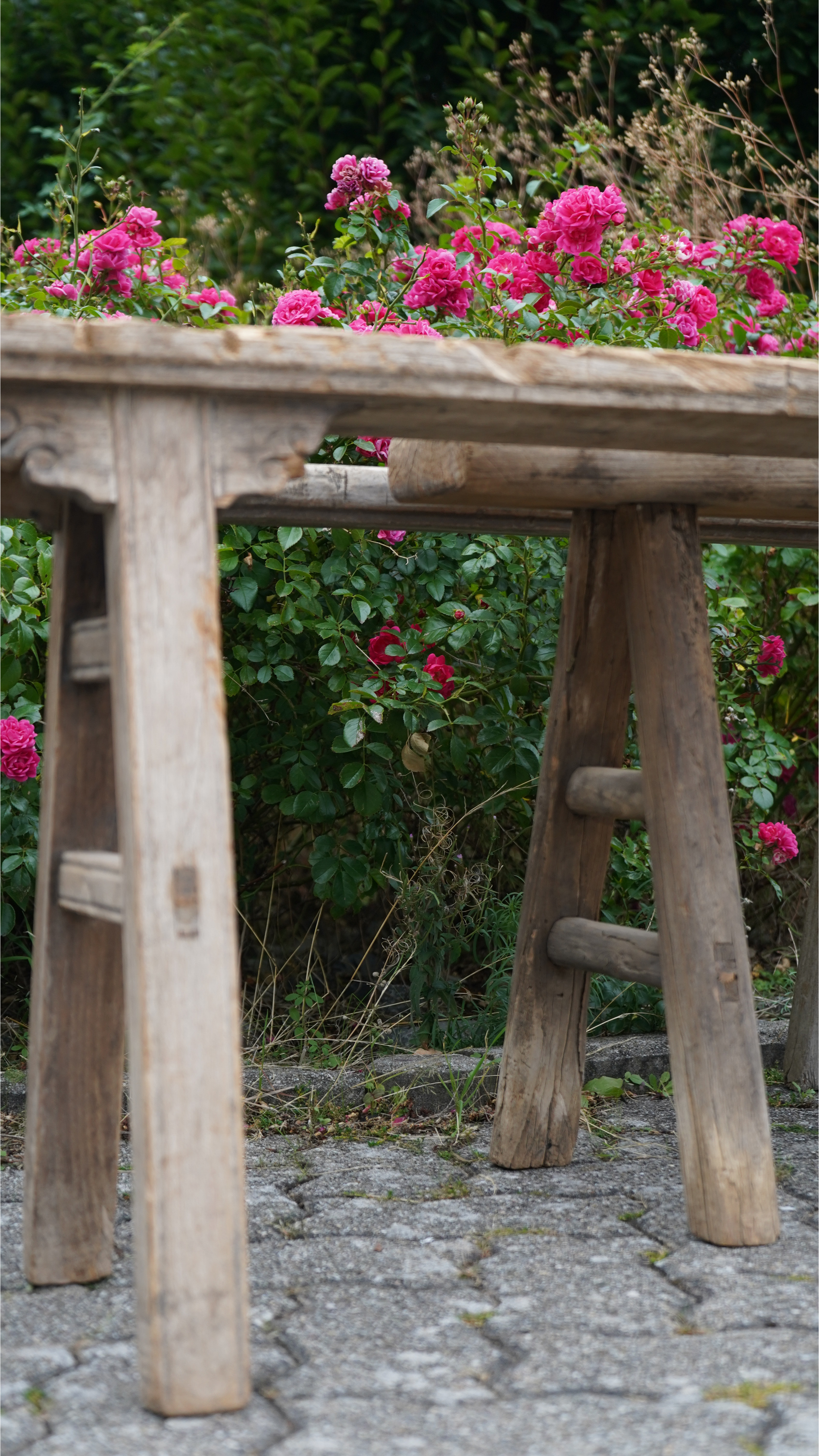 Alte chinesische Holzbank 120 cm