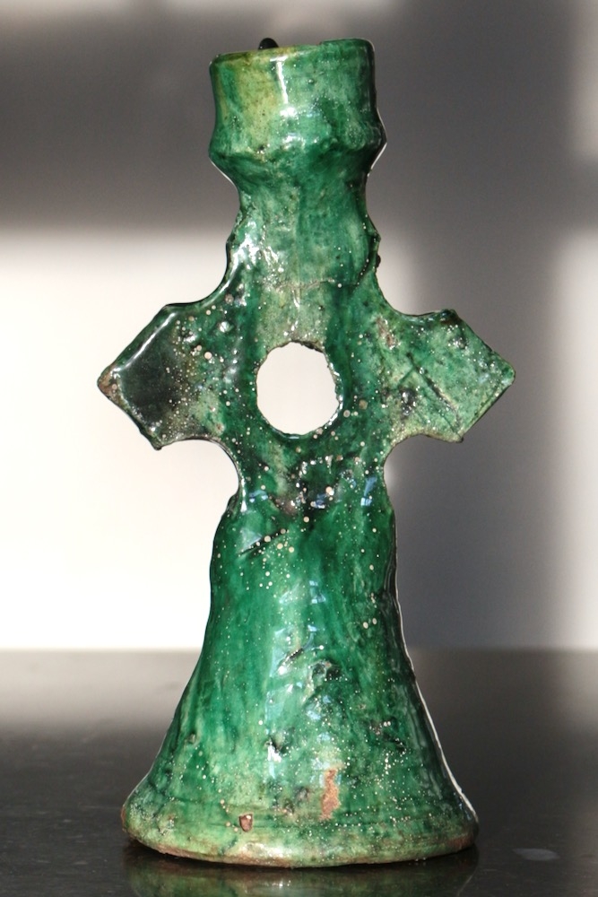 Kerzenständer Tamgroute Marokko, handmade candle stand ceramic morocco tamgrout Kerzenständer Tamgroute Marokko, 20 cm
