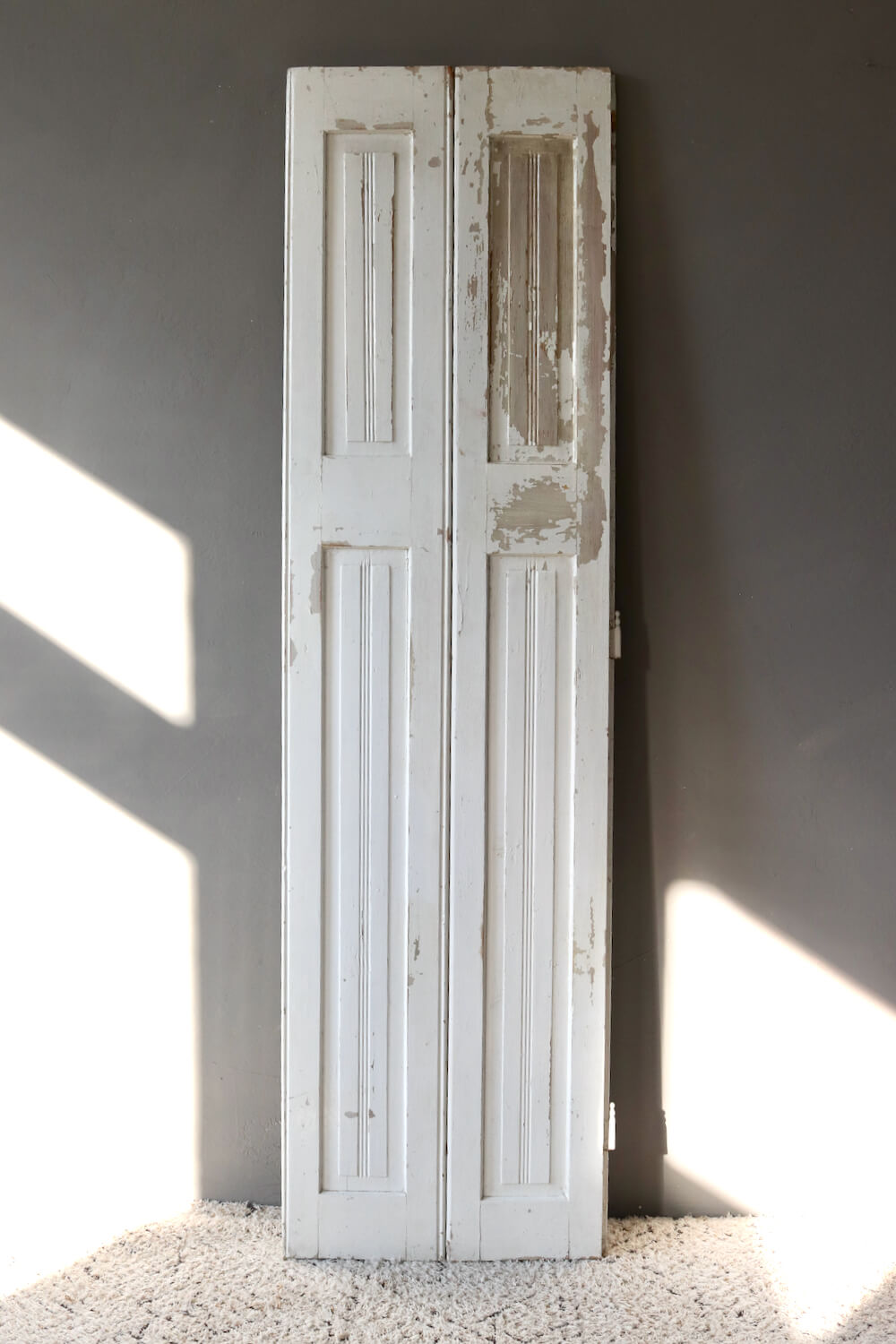Fensterladen antik weiß Paar, 180x100 
