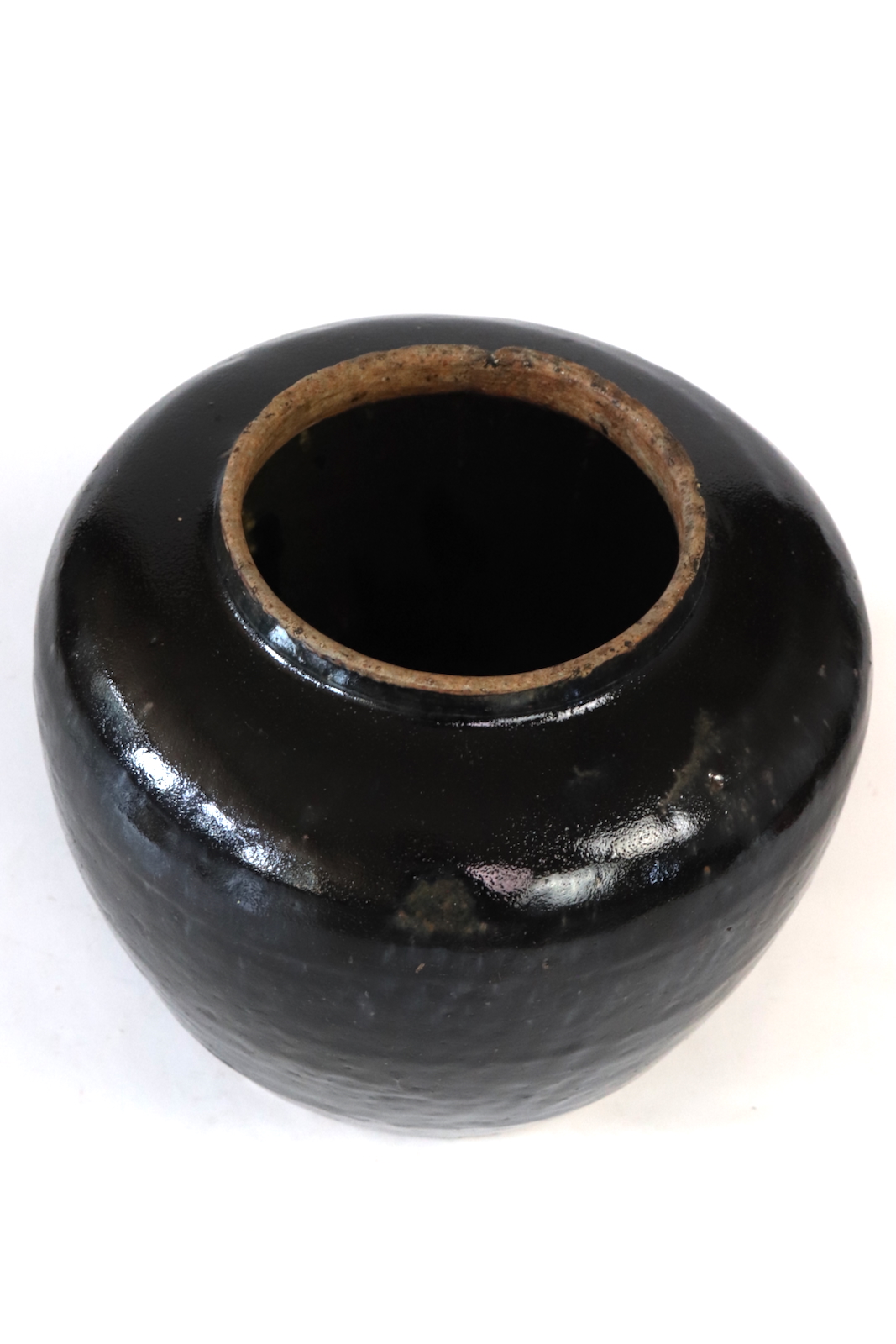 Clay vase antique black 22xø26 Clay vase antique black 22xø26